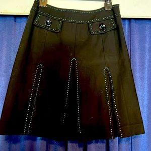 Per Asesor Carlisle skirt Black With Turquoise stitching’s